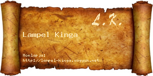 Lampel Kinga névjegykártya